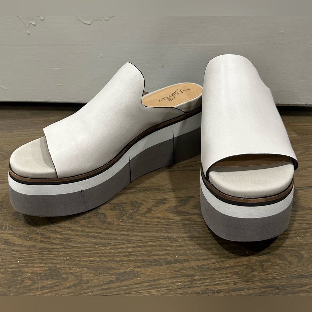 Naked Feet FLOW platform sandals | Color MIST | Size W8.5